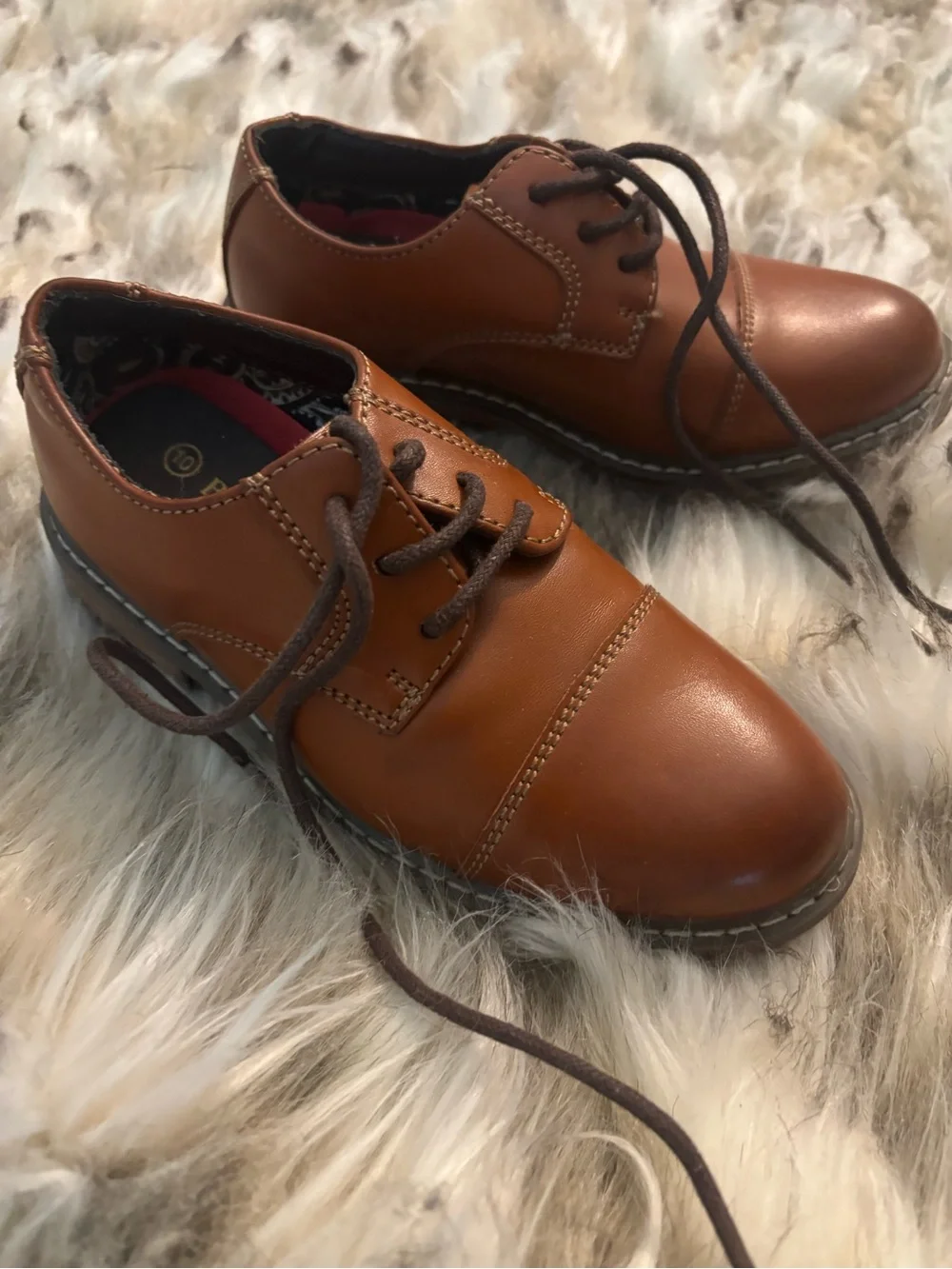 Brown Toddler Dress Shoe Sz: 12